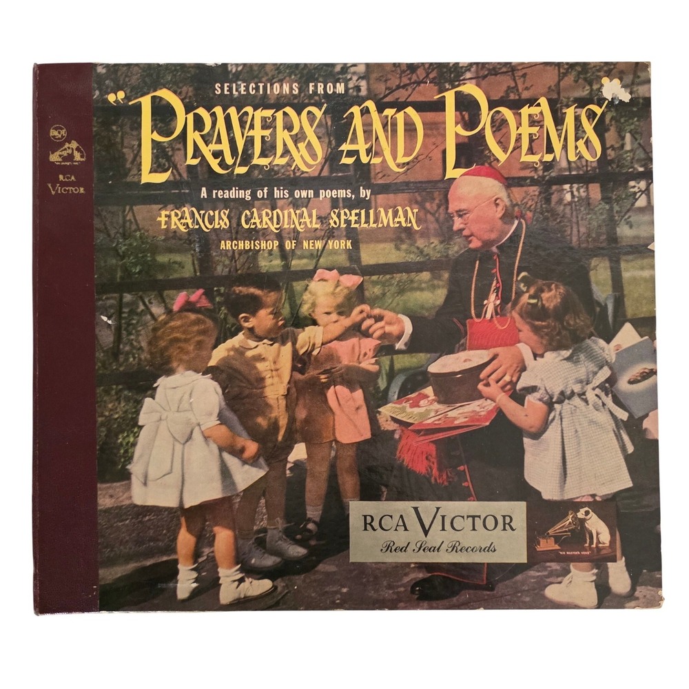 VTG 1946 Cardinal Spellman Prayers and Poems RCA Victor Red Seal 3 Record Set
